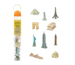 10 monuments du monde figurines jouet miniature