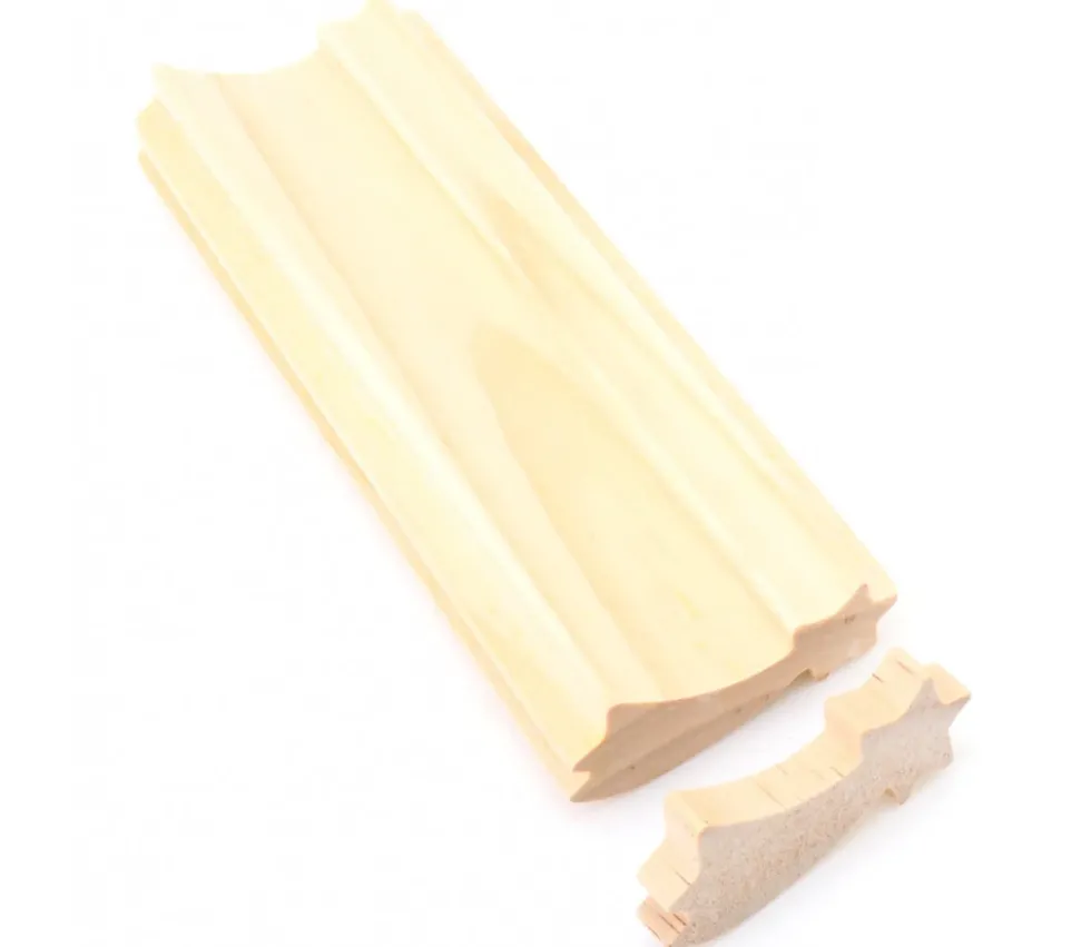 Moulure étoile filante en bois naturel à découper 15 cm