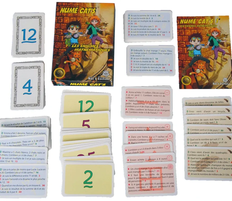 Numé Cat's 1 : jeu énigmes mathématiques résolution de problèmes du CE2 au collège