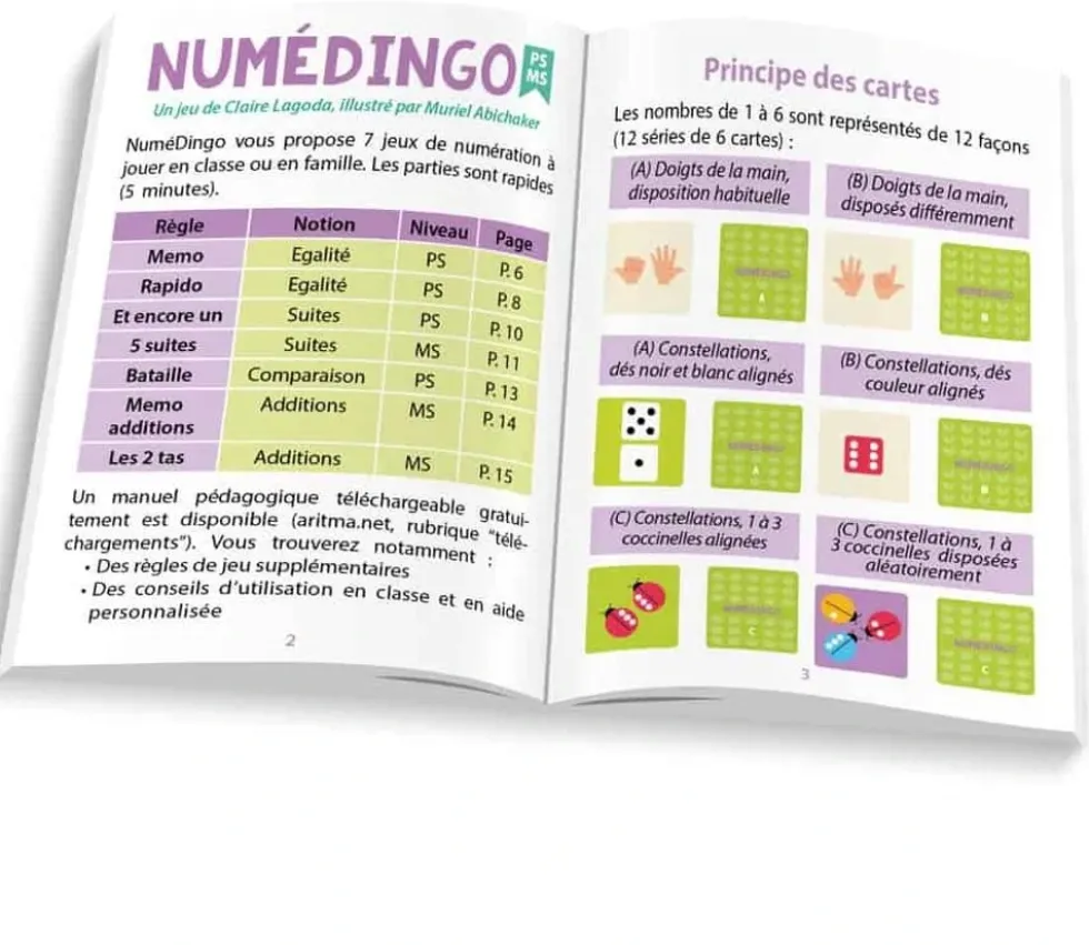 Numédingo PS MS - jeu de numération