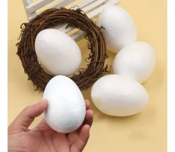 50 oeufs en polystyrène à décorer - mélange de 4 tailles