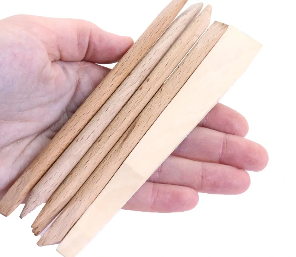 5 outils modelage en bois - ébauchoirs