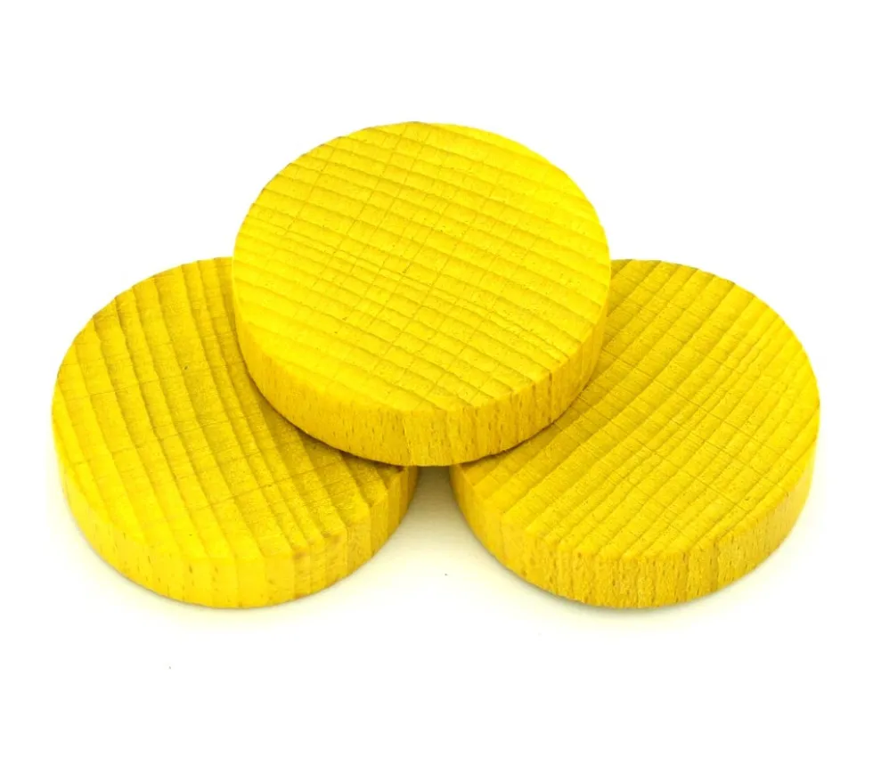 Palet bois de 5 cm jaune 52 x 13 mm à l'unité