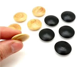 Palet galet 2.3 cm buis noir pour jeu de go unité
