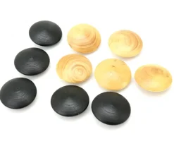 Palet galet 2.3 cm buis noir pour jeu de go unité