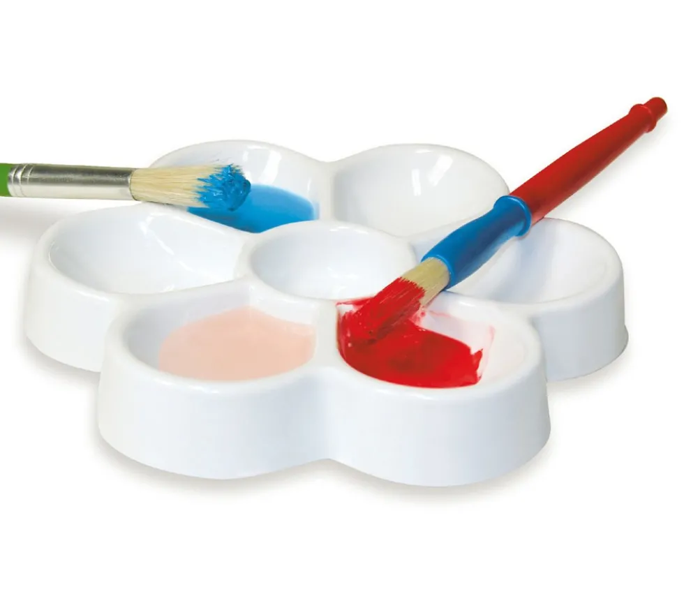 Palette fleur peinture ou tri 19 cm - 7 compartiments