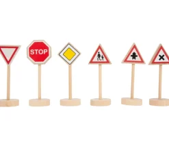 25 panneaux de signalisation en bois (hauteur 10.8 cm)
