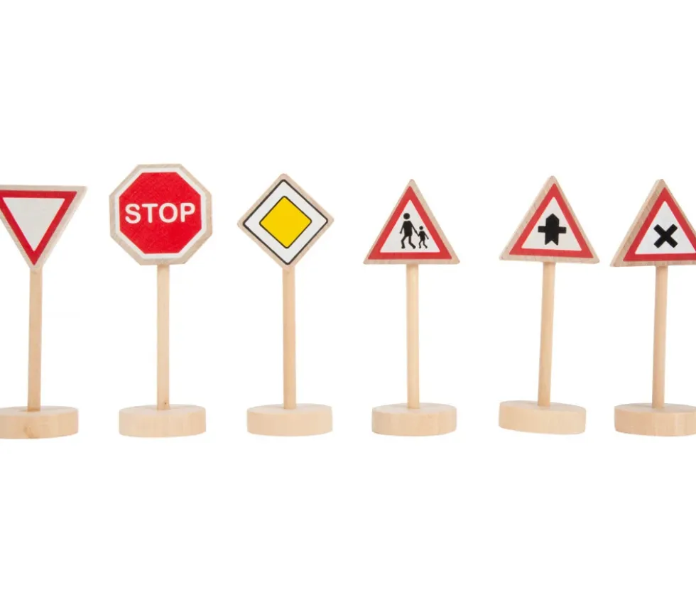 25 panneaux de signalisation en bois (hauteur 10.8 cm)