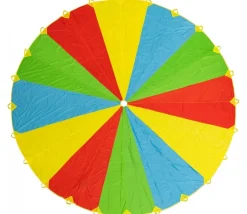 Parachute géant 6 mètres - jeu coordination coopératif 24 poignées