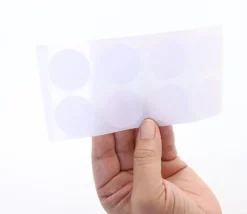 8 pastilles autocollantes blanches 30 mm