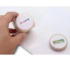 20 Pastilles rondes 45 mm autocollantes blanches étiquettes (pour rond de 5 cm)