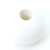 Perle bois couleur blanche de 2 cm trou de 7 mm unité