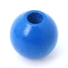Perle bois couleur bleue de 2 cm trou de 7 mm unité
