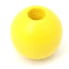 Perle bois couleur jaune de 2 cm trou de 7 mm unité