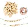 310 Perles dés lettres pour jeu ou collier avec fils colorés.