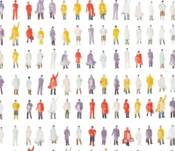 120 personnages miniatures colorés en plastique