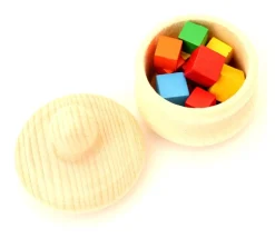 Petite boite ronde bois avec couvercle : 45 mm de diamètre