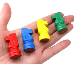 16 petits chevaux en bois - pions de jeux 4 cm