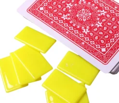 500 Petits jetons rectangles 2.7 x 1.6 cm en plastique coloré