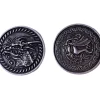 Pièce métal argenté Forged dragon à l'unité