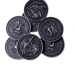 Pièce métal argenté Forged dragon à l'unité