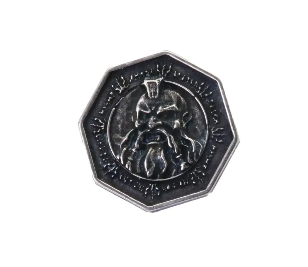 Pièce métal argent Forged Dwarven 34 mm octogonale