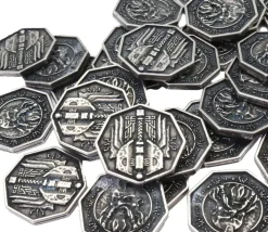 Pièce métal argent Forged Dwarven 34 mm octogonale