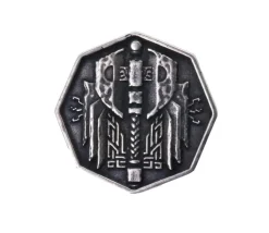 Pièce métal argent Forged Dwarven 34 mm octogonale