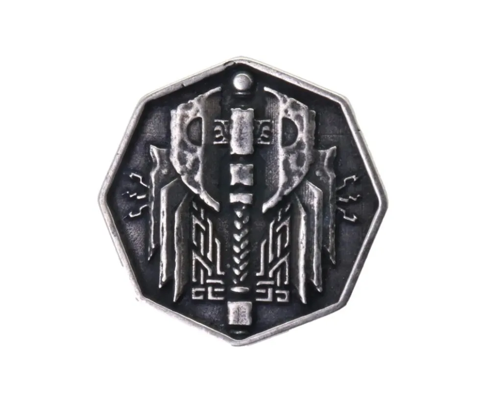 Pièce métal argent Forged Dwarven 34 mm octogonale