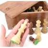 32 Pièces échecs bois T5 LESTEES 95 mm + Coffret bois