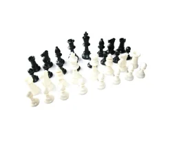 32 Pièces échecs plastique 97 mm taille T5 LESTE + 2 dames
