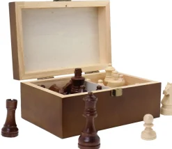 32 pièces échecs T3 lestées + coffret en bois