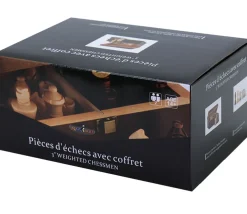 32 pièces échecs T3 lestées + coffret en bois