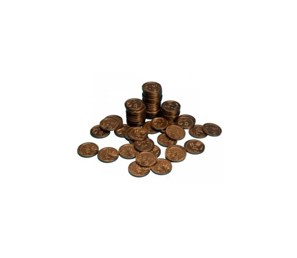 100 Pièces de 50 centimes d'euro en Re-plastique monnaie factice jeu