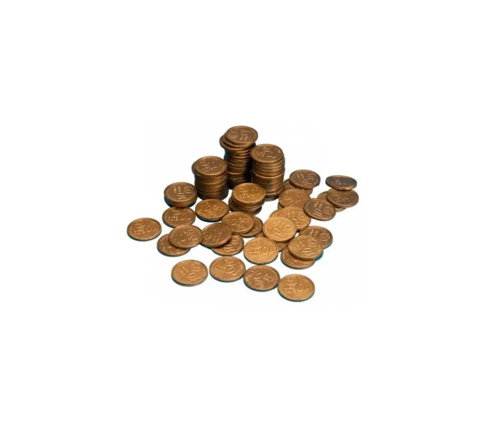 100 Pièces de 10 centimes d'euro en Re-plastique monnaie factice jeu