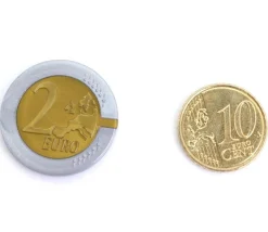 100 Pièces de 2 euros en Re-plastique monnaie factice jeu