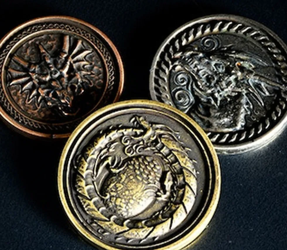 20 Pièces en métal Forged dragon