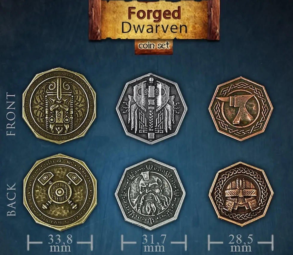 20 Pièces en métal Forged Dwarven
