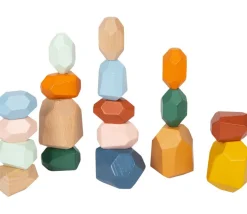 18 pierres d'équilibre en bois - jeu