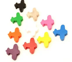 Pion avion coloré pour jeu 30 x 35 x 8 mm à l'unité