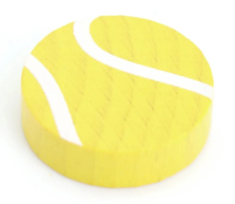Pion balle de tennis en bois 2,5 cm pour jeu