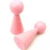 Pion bois XXL 10 cm rose pour jeu. Grand pion 100 mm diam 43 mm