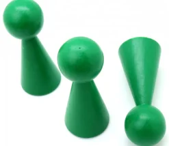 Pion bois XXL 10 cm VERT pour jeu. Grand pion 100 mm diam 43 mm