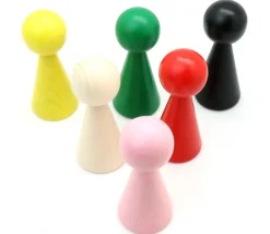 Pion bois XXL 10 cm VERT pour jeu. Grand pion 100 mm diam 43 mm