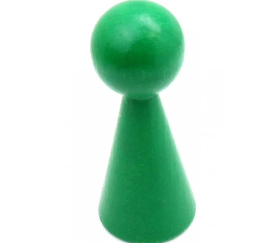 Pion bois XXL 10 cm VERT pour jeu. Grand pion 100 mm diam 43 mm