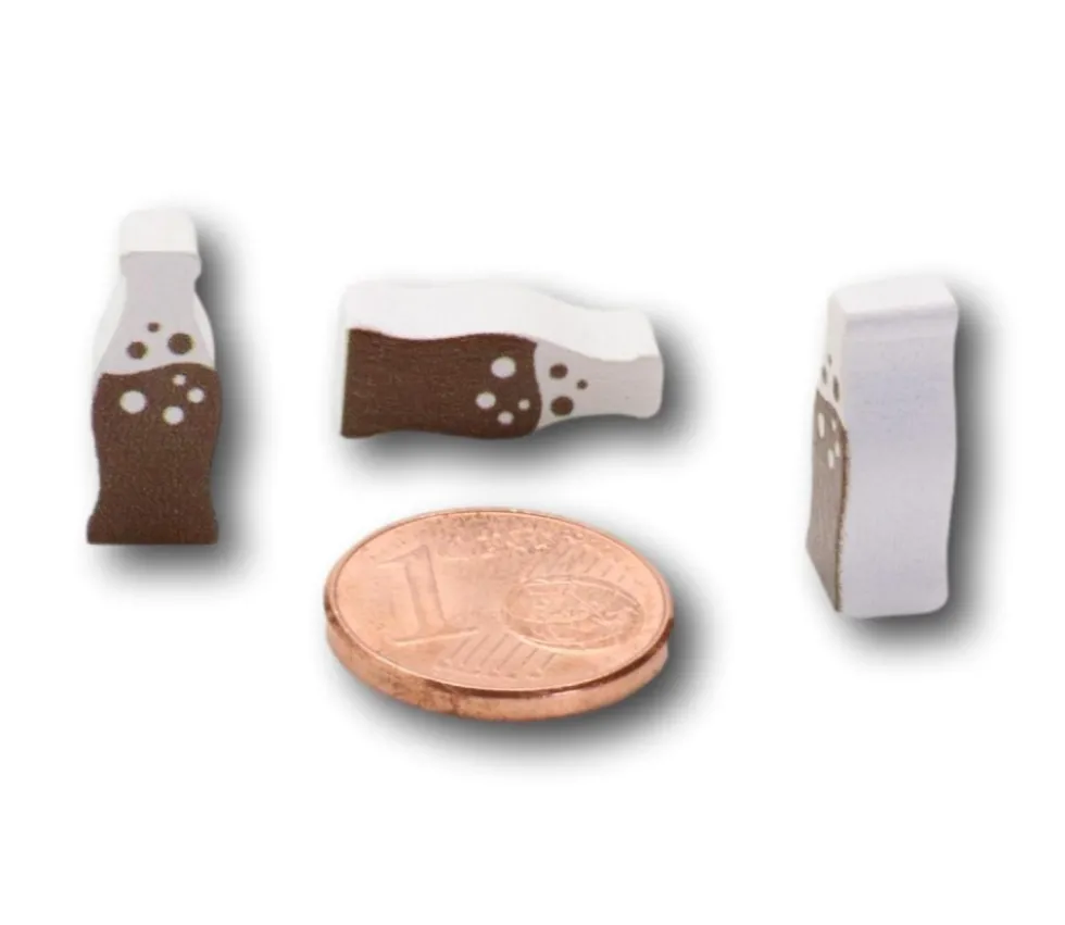 Pion bouteille Soda en bois 15 x 6 x 5 mm