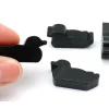Pion canard noir en bois 30x15x8 mm pour jeu