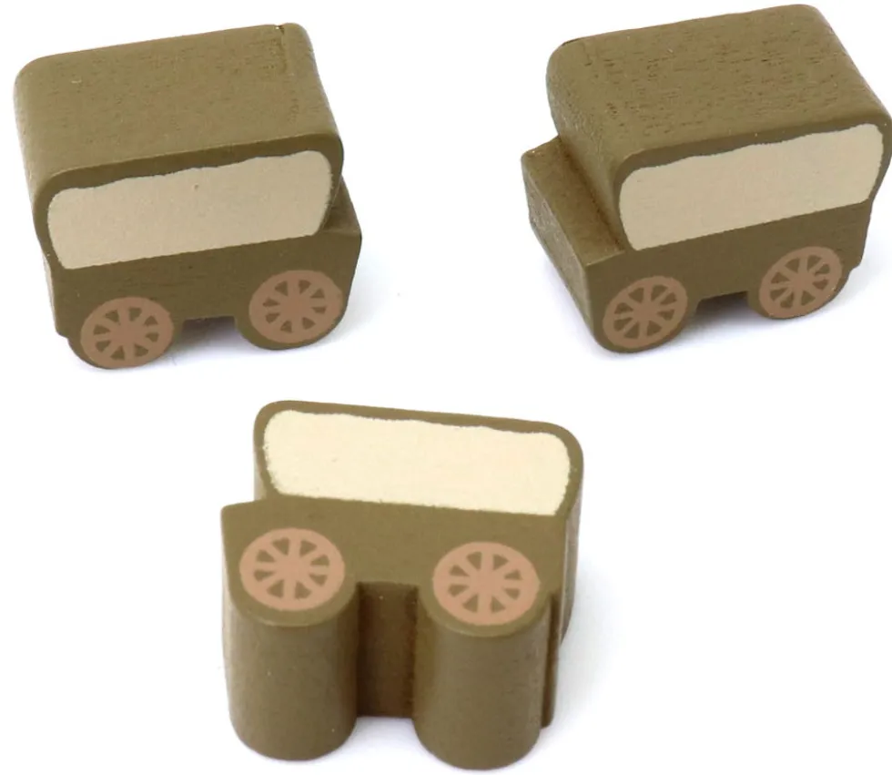 Pion chariot en bois pour jeu 17 x 15 x 10 mm