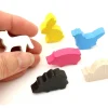 Pion Chat blanc en bois pour jeu 30x19x8 mm