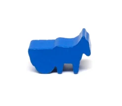Pion cheval bleu avec charrette en bois 38 x 25 x 15 mm à l'unité